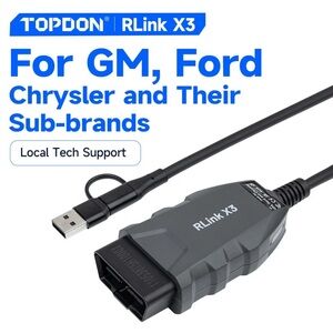 TOPDON RLink X3 j2534 Pass Thru Device Diagnostic Tool for GM Ford and Chrysler